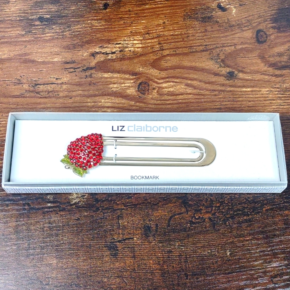 Crystal Strawberry Book Mark